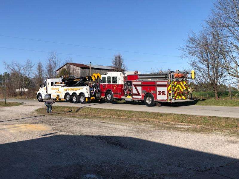 towing fire truck
